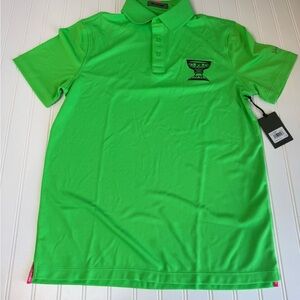 G Fore G/Fore Silverleaf Golf Polo Shirt Mens Medium Lime Green NEW 1513